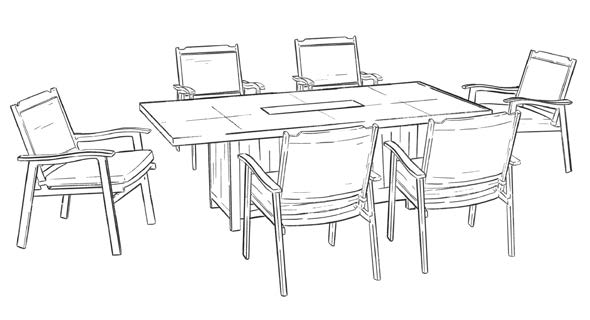 dining patio furniture diagram